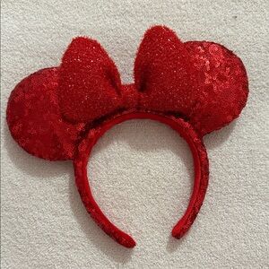 Red Sequin Disney Mouse Ears Headband